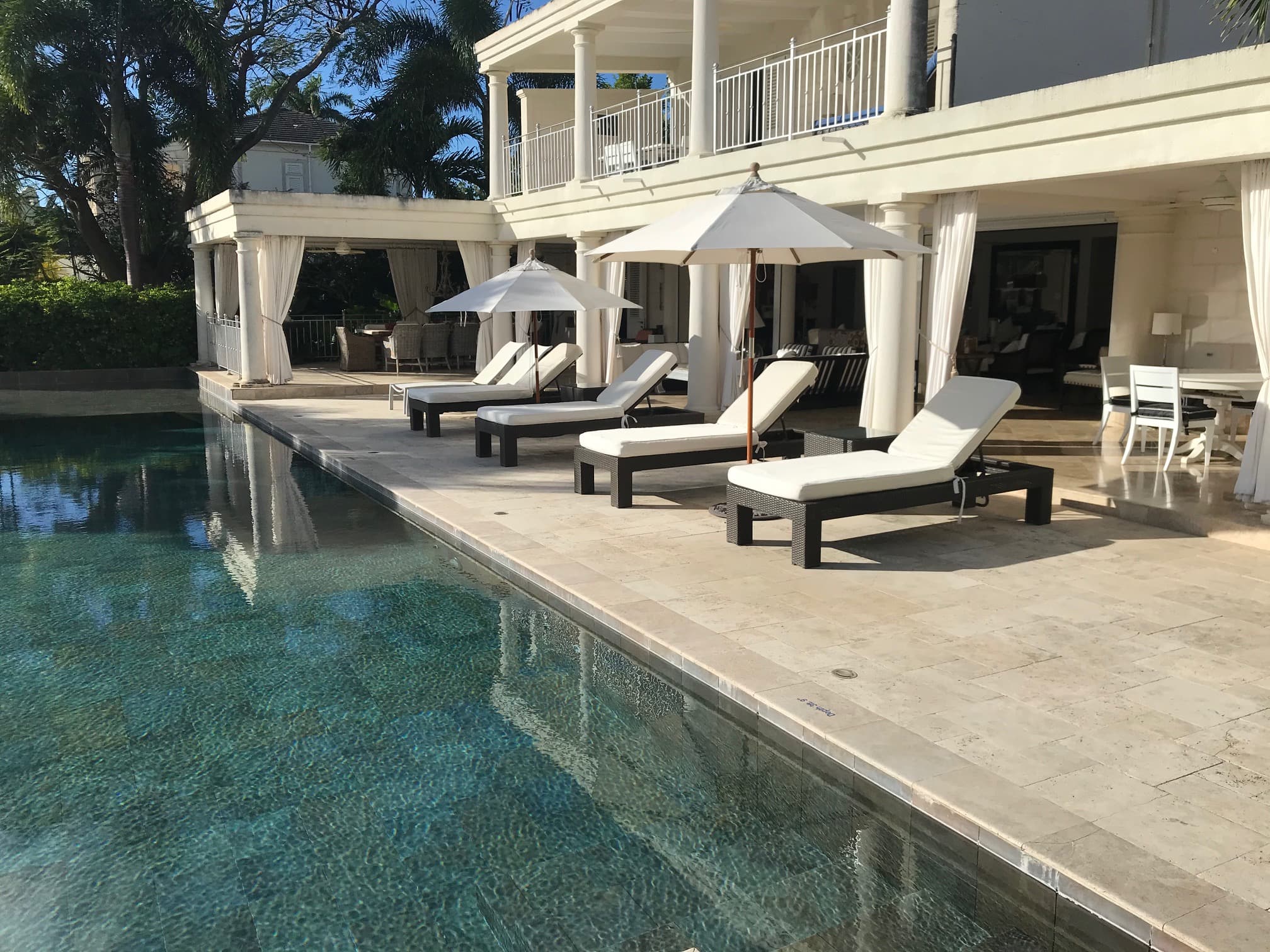 The poolside at Lelant, Barbados